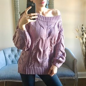 Off- Shoulder Gorgeous Purple Sweater